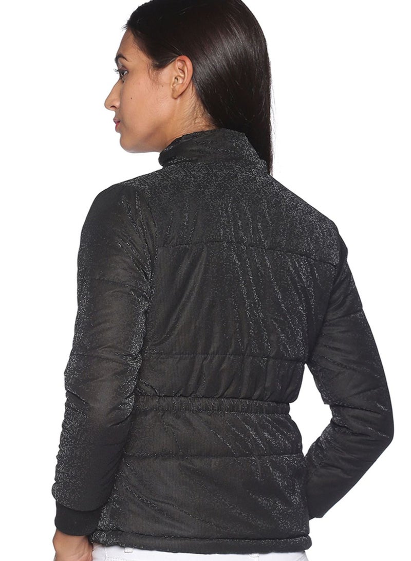 High Neck Quilted Jacket