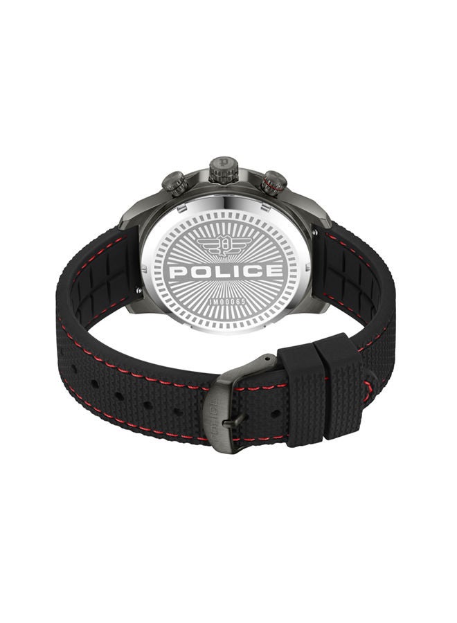 Rotorcrom Watch For Men Black Dial With Black Silicone Strap