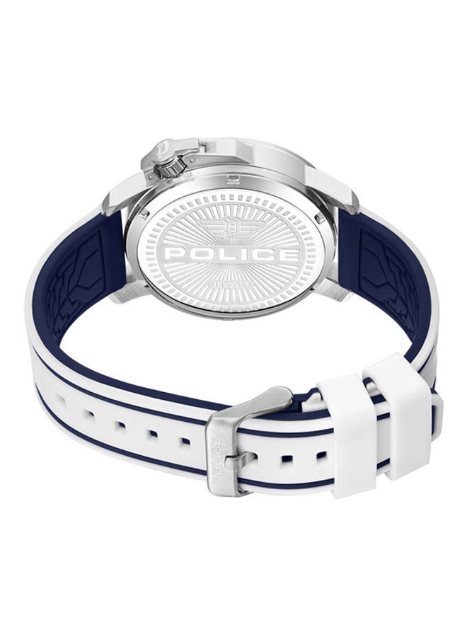 POLICE - Kavalan Watch For Men White Dial With White Silicone Strap