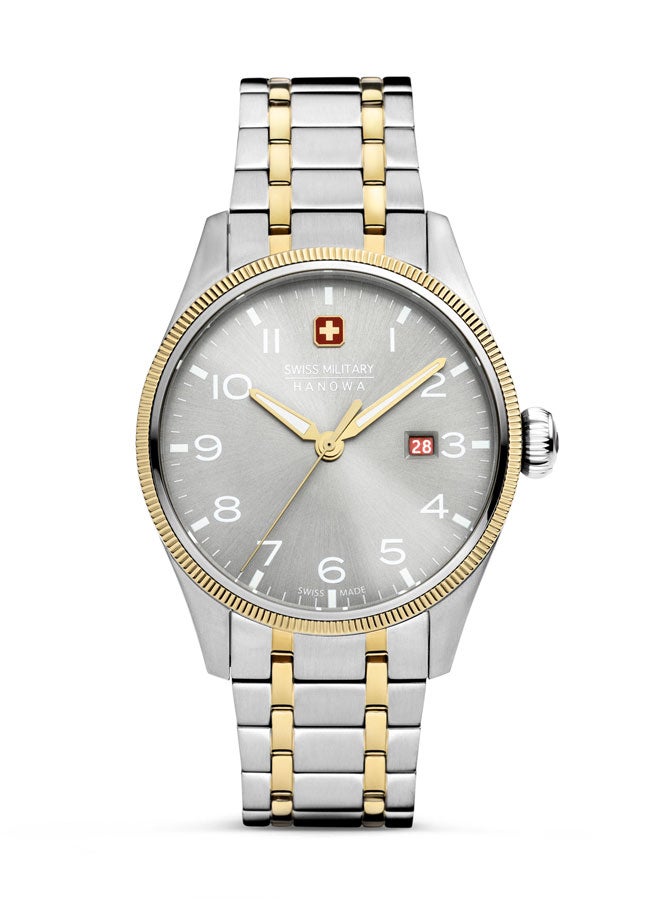 Thunderbolt Watch For Men With Silver and Yellow Gold Two Tone Stainless Steel Bracelet - 43 mm