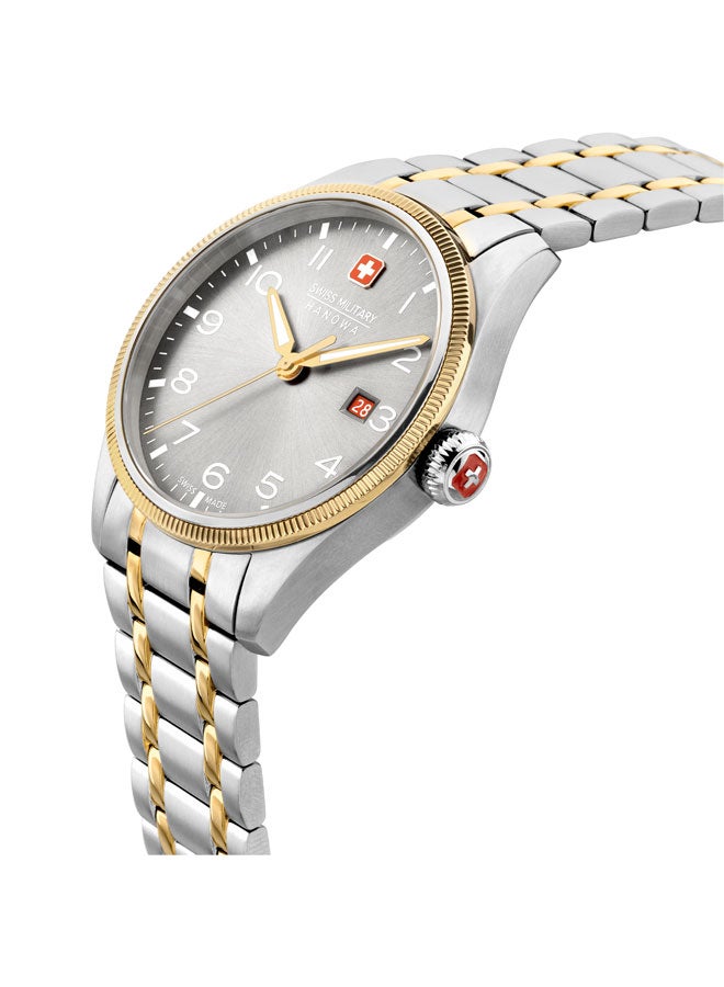 Thunderbolt Watch For Men With Silver and Yellow Gold Two Tone Stainless Steel Bracelet - 43 mm