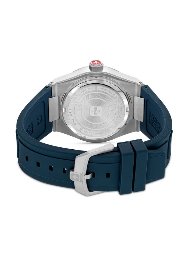 Sonoran Watch For Men With Blue Silicone Strap - 43 mm