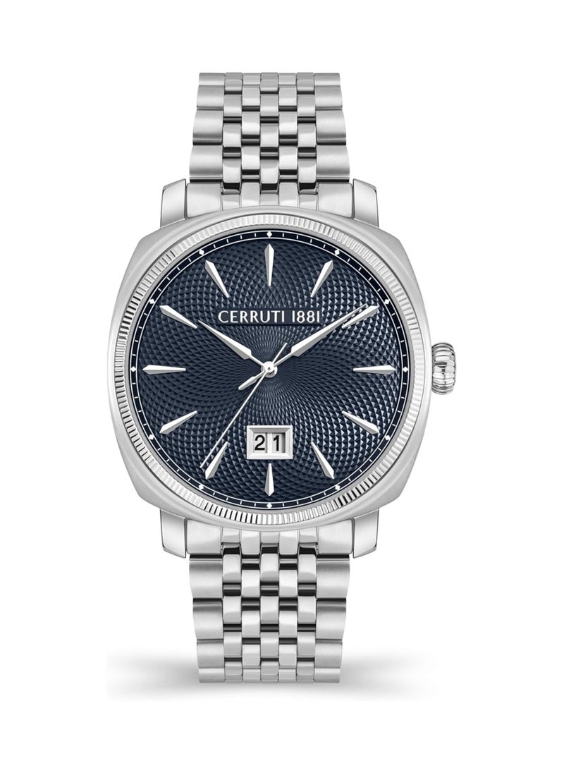 CERRUTI 1881 Positano Blue/Silver Dial Watch for Men with Stainless Steel Bracelet - CIWGH2111705