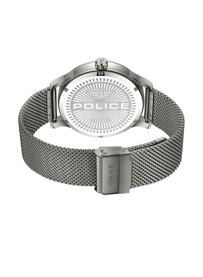 Police Jet Watch For Men Grey & Green Dial With Grey Bracelet