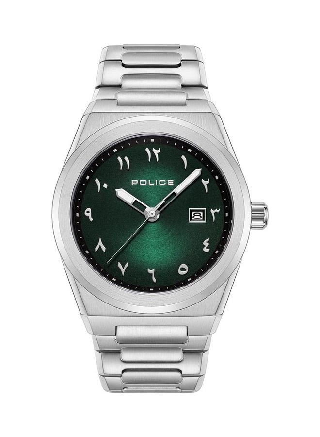 Salkantay Watch For Men Green Dial And Silver Bracelet