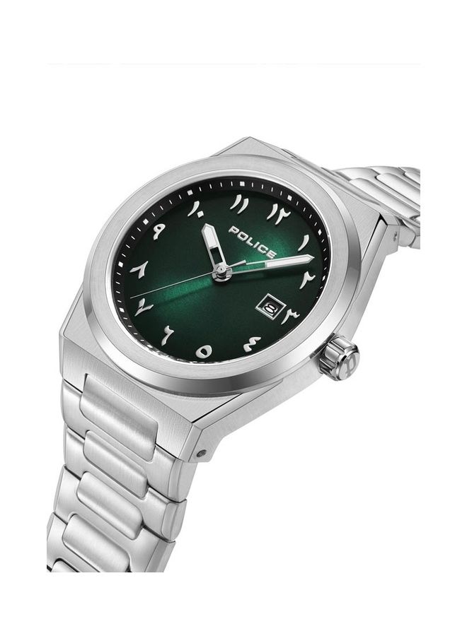 Salkantay Watch For Men Green Dial And Silver Bracelet