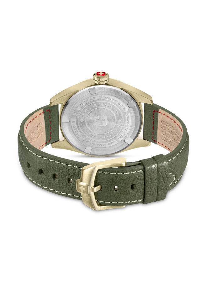 Greyhound Watch For Men With Olive Genuine Leather Pro Strap - 42 mm