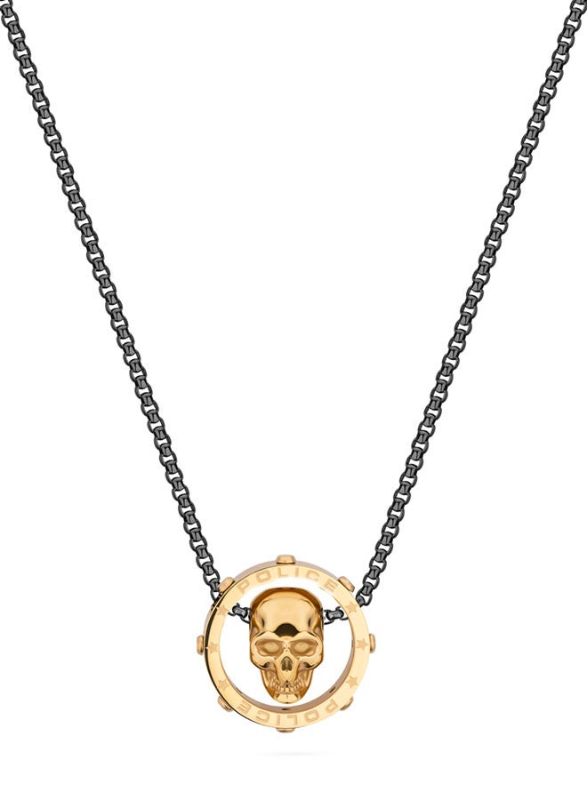 Police Stainless Steel necklace For Men in Gold