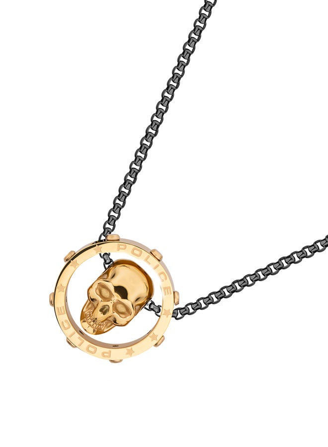 Police Stainless Steel necklace For Men in Gold