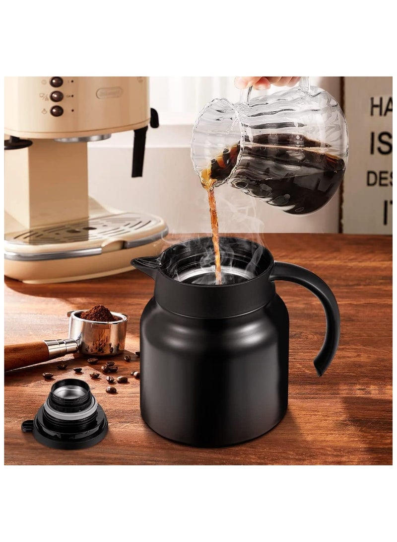 Thermal Coffee Carafe 28Oz Coffee Carafes Tea Pot For Keeping Hot Stainless Steel coffee Double Walled Vacuum Thermal Carafe Insulated Coffee Dispenser with Removable Tea Infuser