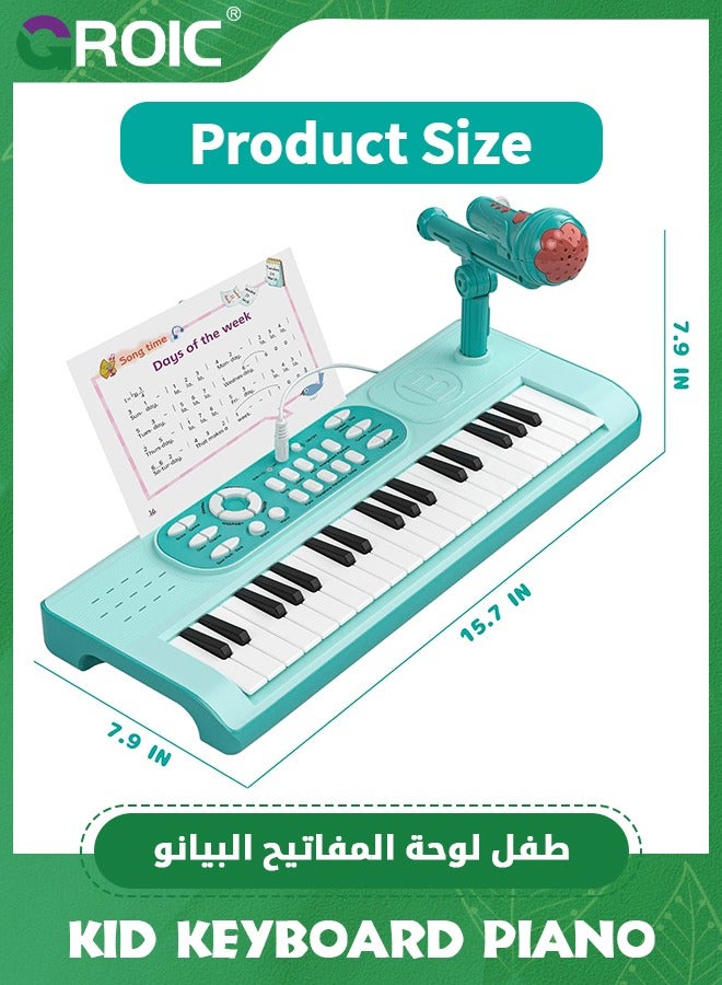 Kid Keyboard Piano, 37 Keys Toddler Piano for Toddlers with Microphone, Multifunctional Baby Piano Girl Toys Kids Piano Keyboard Toy, Birthday Gifts for 3-6 Years Old Boys Girls Gifts