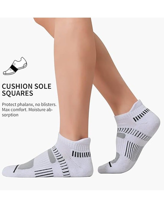 Men's Sports Cushioned Breathable Low Cut Ankle Socks With Arch Support - 6 Pairs Running Socks Athletic Socks Moisture Wicking For All Seasons