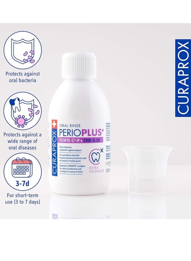 Curaprox Perio Plus Forte CHX 0.20% Mouthwash 200ml