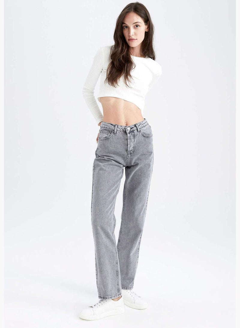 Woman Boyfriend Denim Trousers