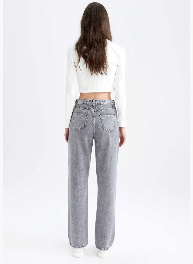 Woman Boyfriend Denim Trousers