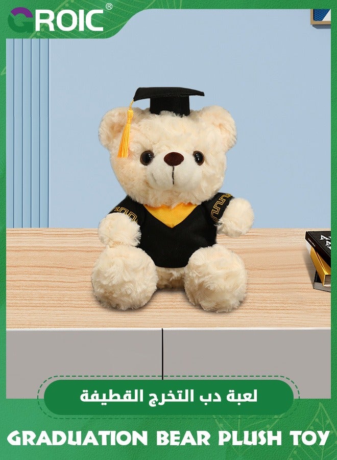 Graduation Teddy Bear Plush, 28 cm Teddy Bear Stuffed with Graduation Gown Cap Tassel Set, Graduation Stuffed Bear Toy Plush Graduation Bear Doll  for Boys and Girls Graduation Gift