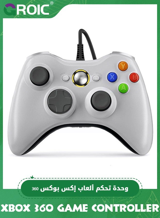 PC Wired Controller, Game Controller for Xbox 360 with Dual-Vibration Turbo Compatible with Xbox 360/360 Slim and PC Windows 7,8,10,11