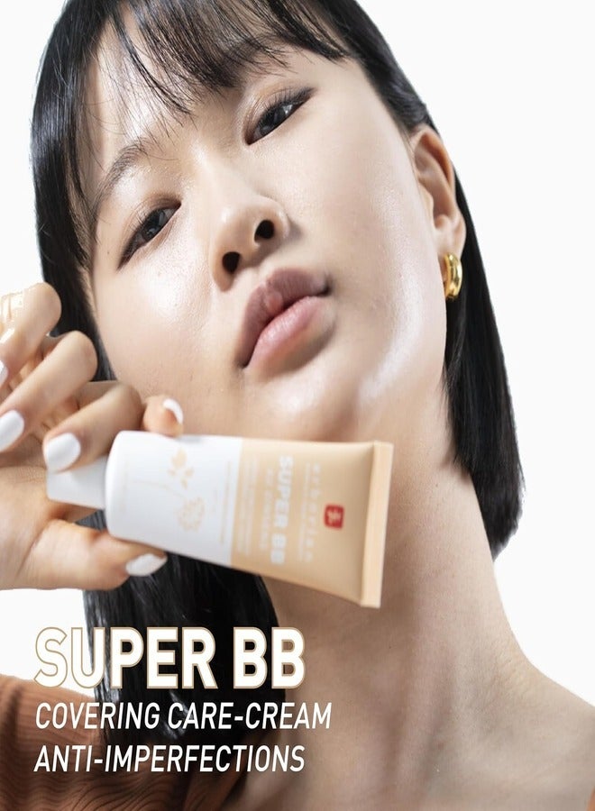 ERBORIAN Super BB Cream Au Ginseng, Doré - High Coverage, Radiant Look, 40ml