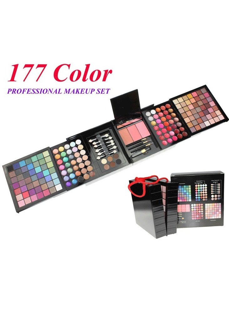 177 color eye shadow lip color powder blusher combination makeup plate facelift makeup set eye shadow plate