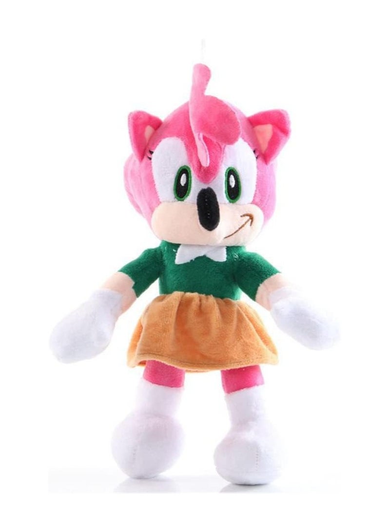 6pcs Sonic The Hedgehog Action Figures Plush Toys Stuffed Animals Puppets Set Hedgehog Tails Knuckles Shadow Tomy Amy Plush Doll