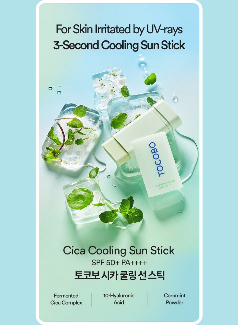 Tocobo Cica Aqua Calming Toner 200ml & Tocobo Cica Gel Cream 75ml & Cica Cooling Sun Stick | Includes Face Scrubber | Calming, Hydrating, and Protective Skincare Set