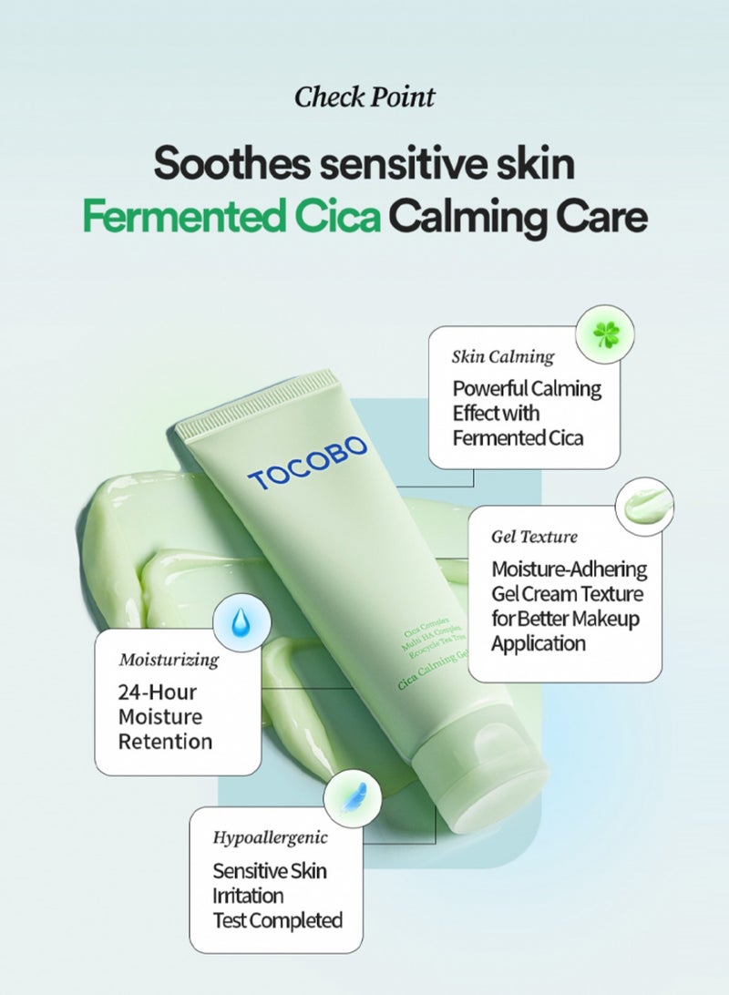 Tocobo Cica Aqua Calming Toner 200ml & Tocobo Cica Gel Cream 75ml & Cica Cooling Sun Stick | Includes Face Scrubber | Calming, Hydrating, and Protective Skincare Set