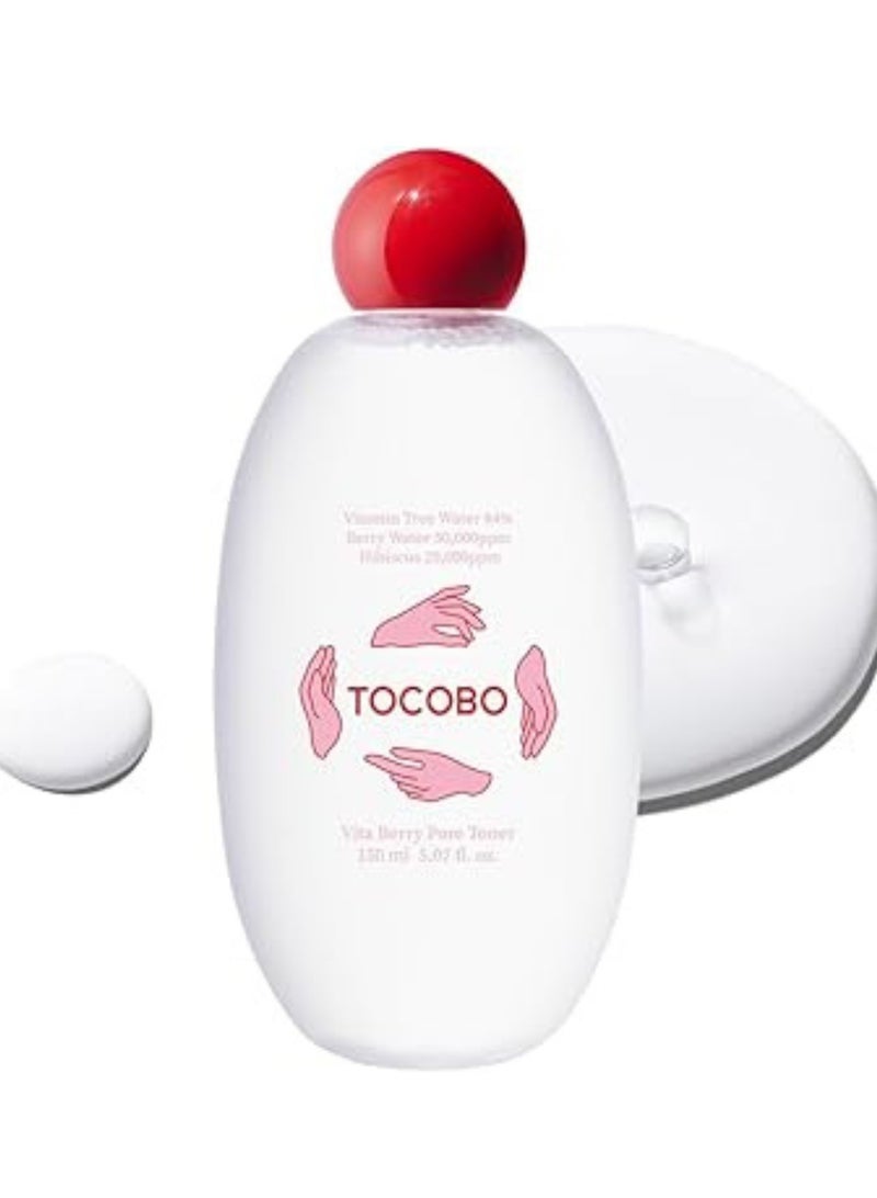TOCOBO Vita Berry Pore Toner 150ml – Vitamin-Rich Facial Toner for Pore Tightening, Oily & Combination Skin – Vegan, Alcohol-Free Korean Skincare