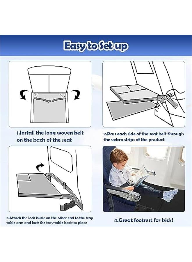 Airplane Bed for Toddler, Airplane Seat Extender for Kids, Kids Bed Airplane, Baby Plane Travel Essentials, Infant Flight Foot Rest for Airplane Travel (black)