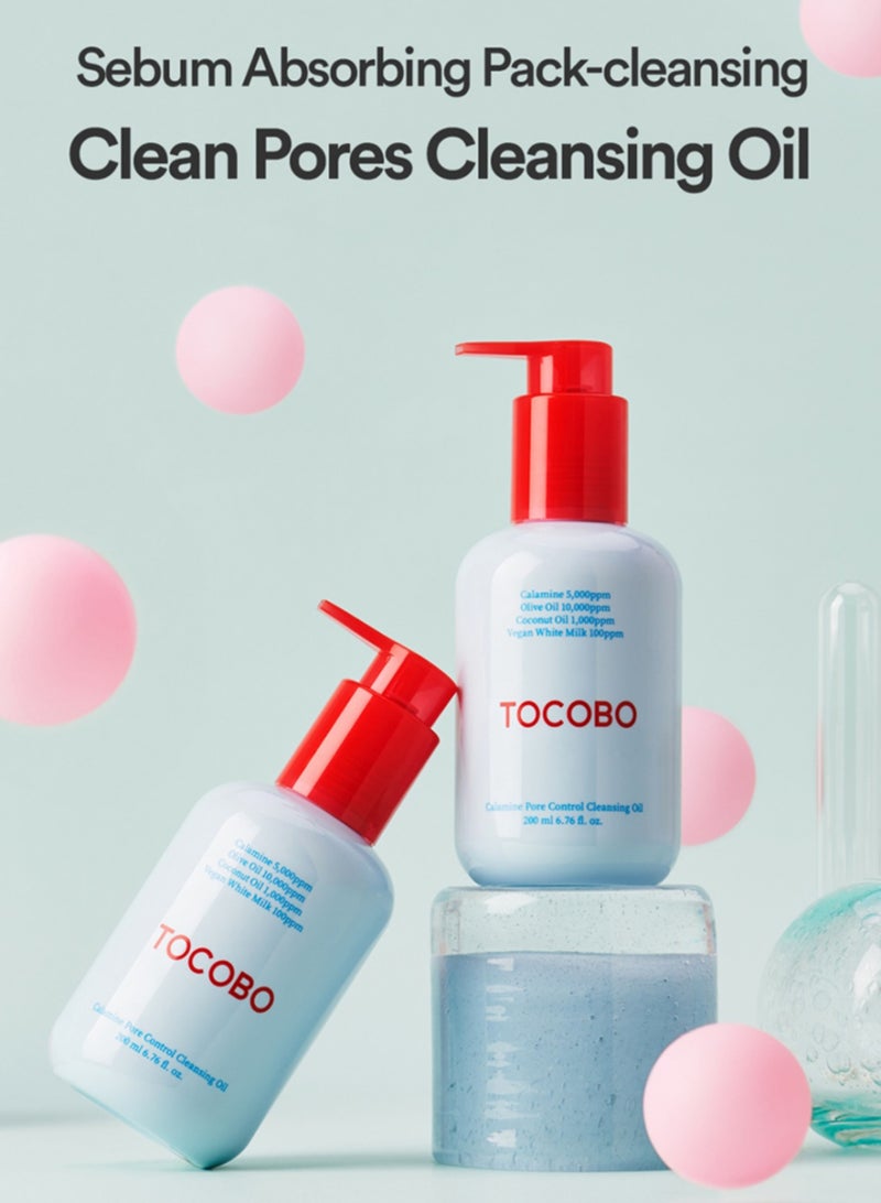 Tocobo Pore Cleansing Oil 200ml, Soft Sun Stick, Coconut Cleansing Foam 150ml, & Face Scrubber | Comprehensive Skincare Set for Deep Cleansing, Sun Protection, and Refreshing Cleanse