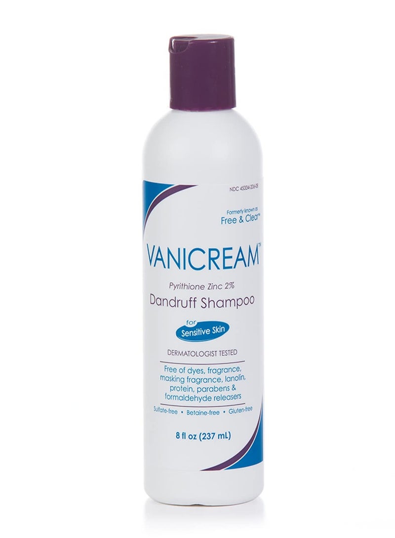 Vanicream Dandruff Shampoo – pH Balanced Mild Formula Effective For All Hair Types and Sensitive Scalps - Free of Fragrance, Lanolin, and Parabens – 8 Fl Oz