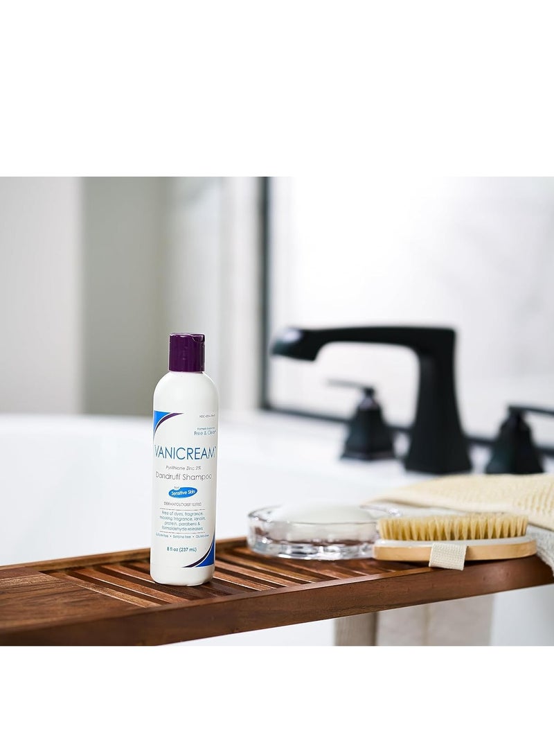 Vanicream Dandruff Shampoo – pH Balanced Mild Formula Effective For All Hair Types and Sensitive Scalps - Free of Fragrance, Lanolin, and Parabens – 8 Fl Oz