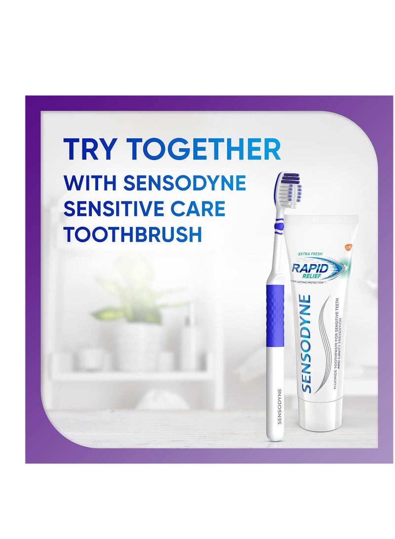 Sensodyne Rapid Relief Sensitive Toothpaste, Extra Fresh - 3.4 Ounces (Pack of 3)