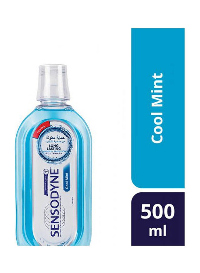 Cool Mint Mouthwash For Sensitive Teeth Blue 500ml