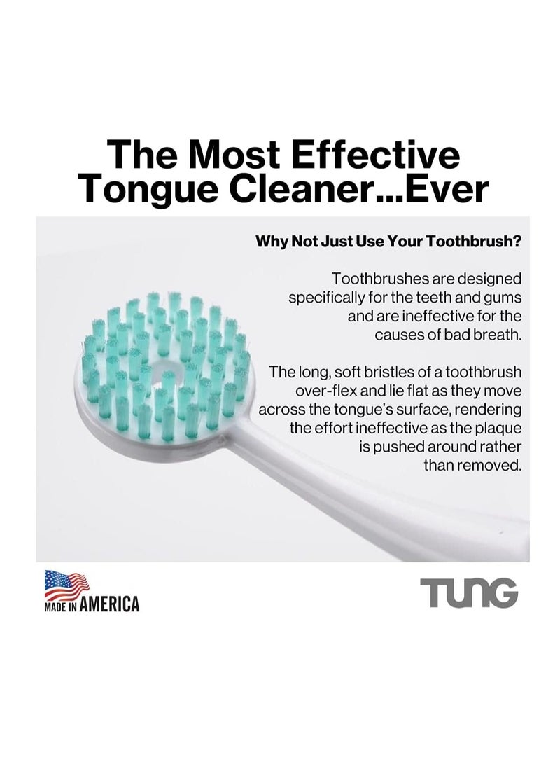 Tung Tongue Gel | Fresh Mint Tongue Cleaning Paste | Bad Breath and Halitosis | Mouth Odor Eliminator | Use with Tongue Brushes & Scrapers | Made in America (2 Pack)