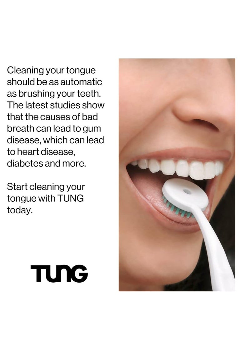 Tung Tongue Gel | Fresh Mint Tongue Cleaning Paste | Bad Breath and Halitosis | Mouth Odor Eliminator | Use with Tongue Brushes & Scrapers | Made in America (2 Pack)