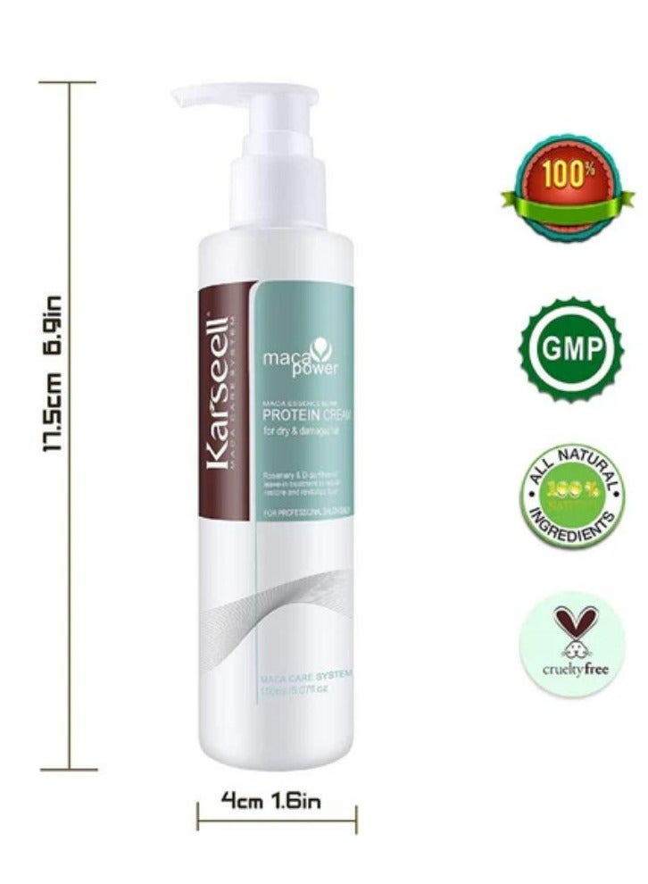 Maca Essence Repair Protein Cream for Dry Damaged Hair 200 ML