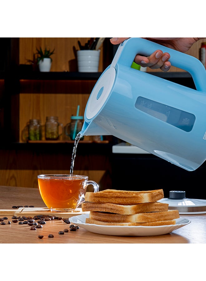 1.7L Cordless Electric Kettle - Safety Lock, Boil Dry Protection | Heats Up Quickly & Easily | Boiler For Hot Water, Soup, Tea & Coffee Maker 1.7 L 2200 W GK5449 Light Blue