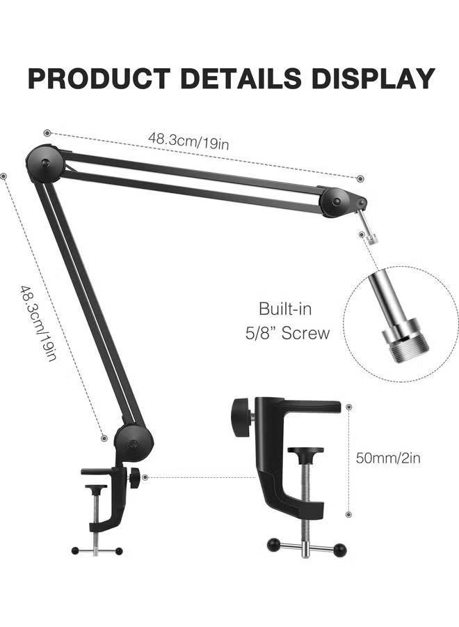 Large Microphone Boom Arm Mic Stand