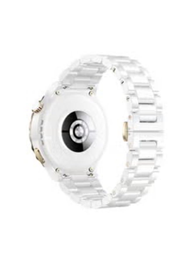 Renewed - Watch GT 3 Pro Smart Watch Gold Bezel White Ceramic Case With White Ceramic Strap White