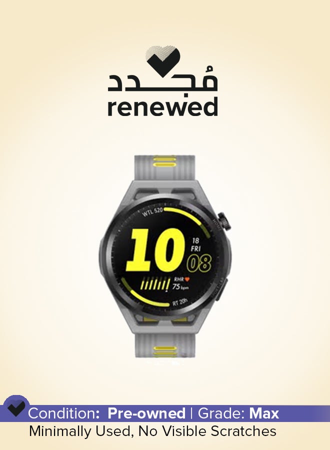 Renewed - GT Runner Smartwatch With Grey Soft Silicone Strap Grey