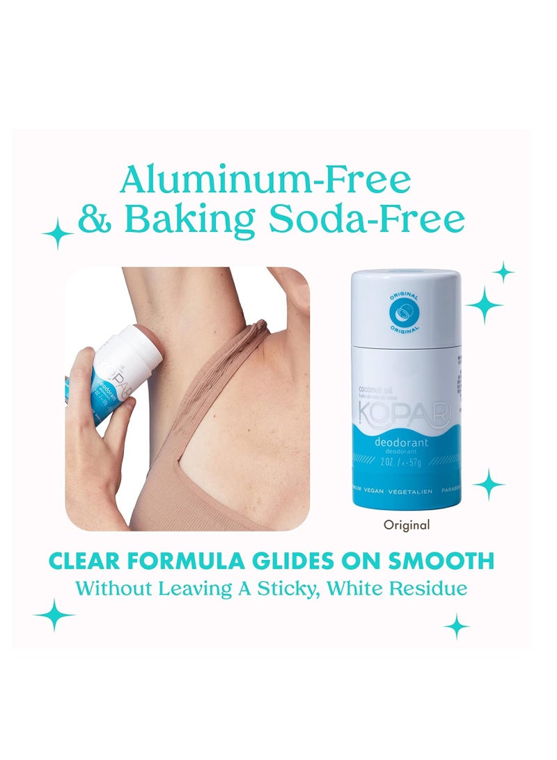 Kopari Aluminum Free Deodorant with Organic Coconut Oil | Original 2 Pack | Vegan, Gluten Free, Cruelty Free, Non-Toxic, Paraben Free, Deodorant for Men & Women, Odor Protection | 2.0 oz