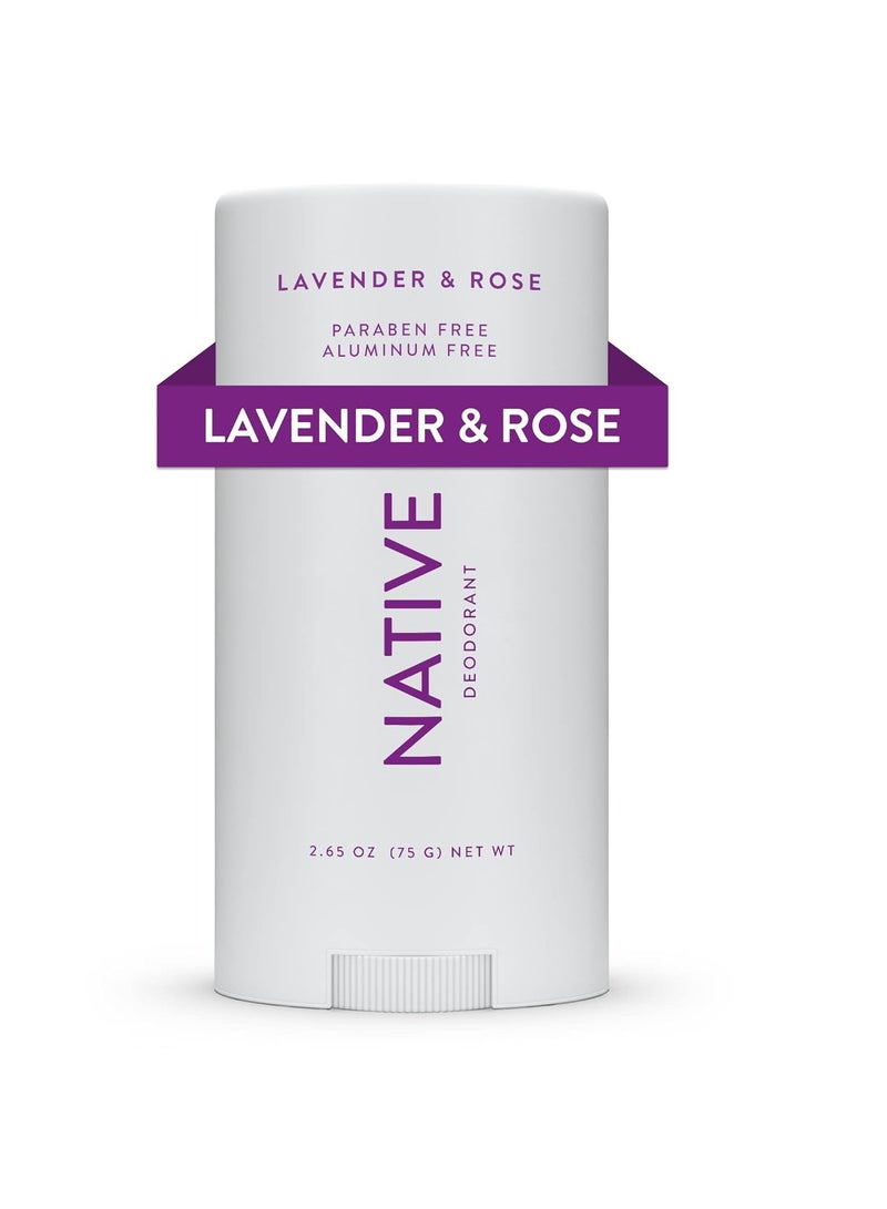 Native Deodorant Contains Naturally Derived Ingredients, 72 Hour Odor Control | Deodorant for Women and Men, Aluminum Free with Baking Soda, Coconut Oil and Shea Butter | Lavender & Rose