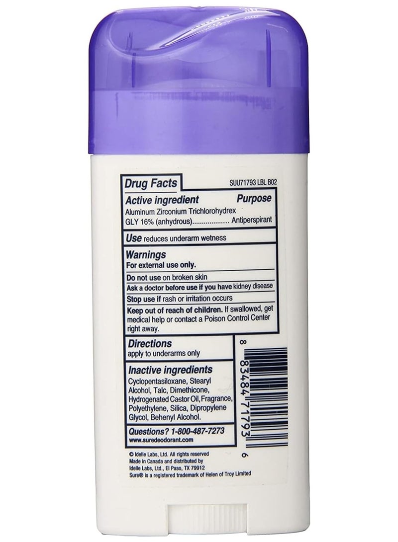 Sure Anti-Perspirant & Deodorant Original Solid, Regular Scent 2.70 oz (Pack of 4)