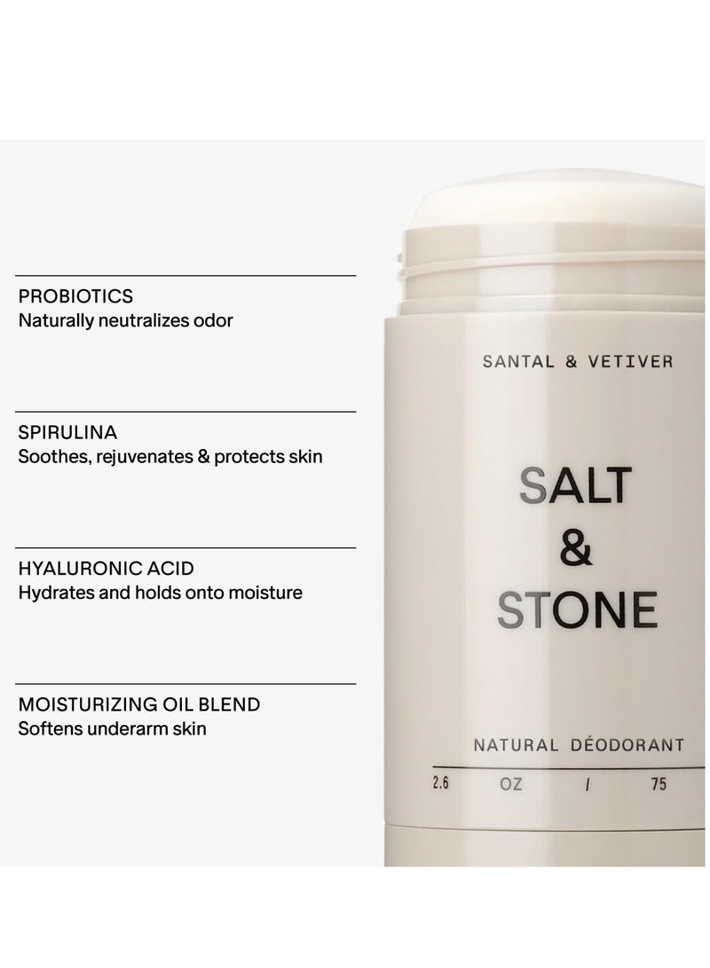 SALT & STONE Deodorant | Extra Strength Natural Deodorant for Women & Men | Aluminum Free with Seaweed Extracts, Shea Butter & Probiotics | Free From Parabens, Sulfates & Phthalates (2.6 oz)
