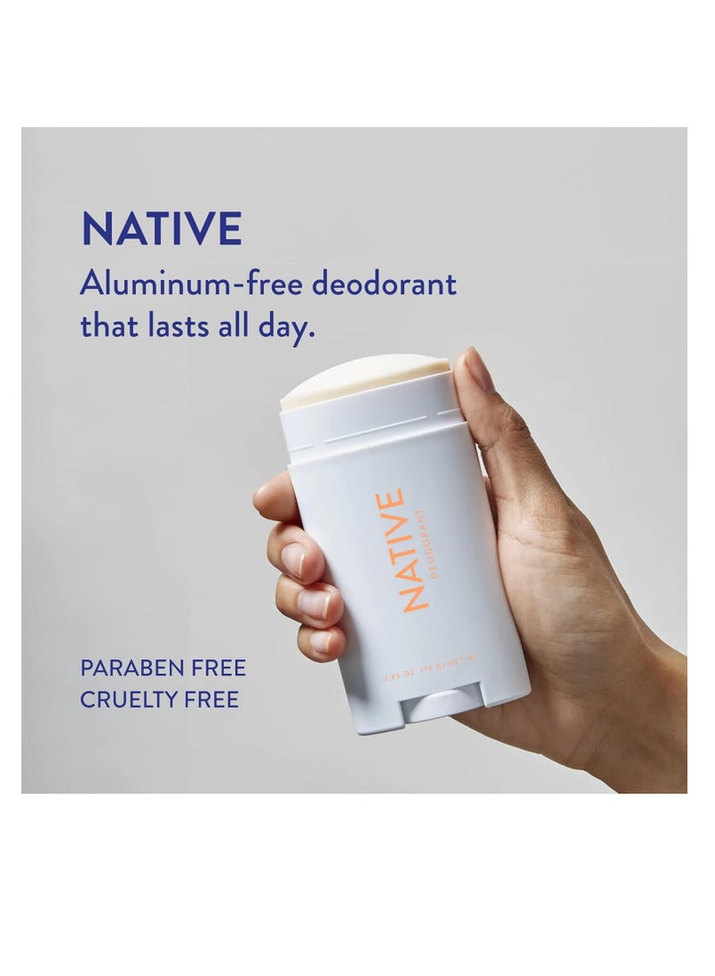 Native Deodorant | Natural Deodorant Seasonal Scents for Women and Men, Aluminum Free with Baking Soda, Probiotics, Coconut Oil and Shea Butter | Sweet Peach & Nectar