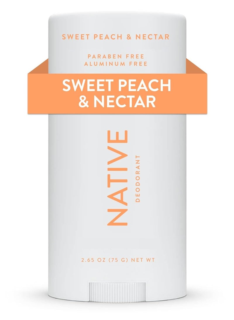 Native Deodorant | Natural Deodorant Seasonal Scents for Women and Men, Aluminum Free with Baking Soda, Probiotics, Coconut Oil and Shea Butter | Sweet Peach & Nectar