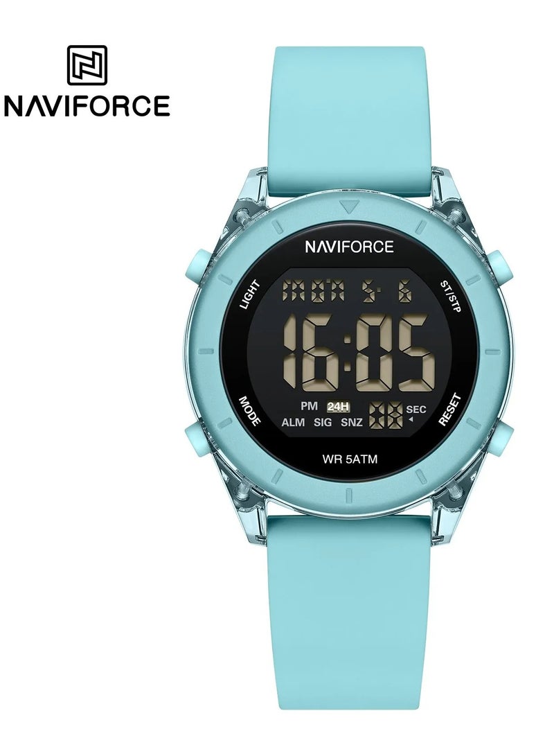 New Naviforce Watch NF-7108 Women's Fashion Watch, Stylish Digits Watch with Silicon Strap for Women