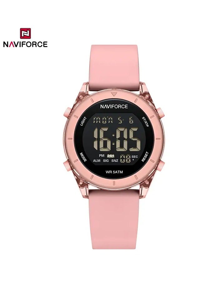 New Naviforce Watch NF-7108 Women's Fashion Watch, Stylish Digits Watch with Silicon Strap for Women