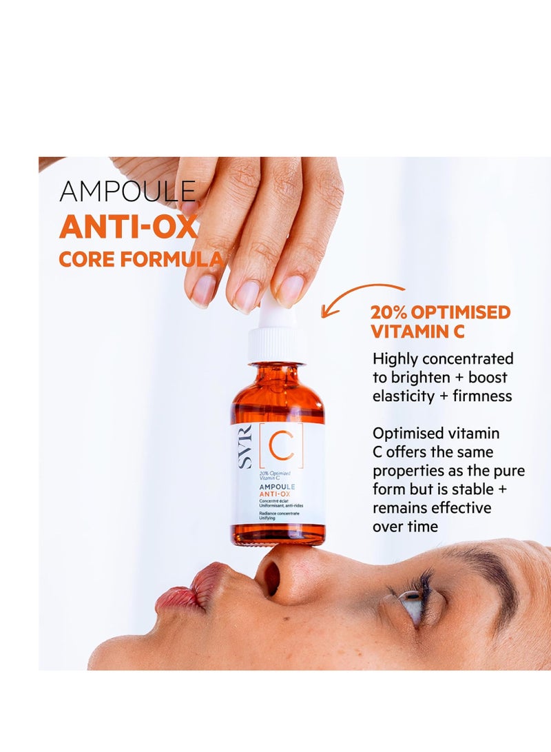 SVR [C] Concentrate - Brightening Face Serum with 20% Optimized Vitamin C - Skin appears Firmer and Smooth, Fine Lines Look Reduced - Antioxidant Care for Men and Women Sensitive Skin, 1 fl.oz.