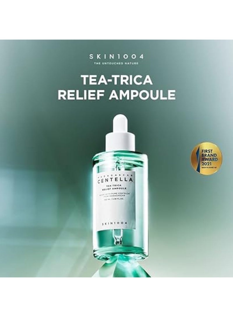 Tea-Trica Relief Ampoule – Soothing Hydration For Sensitive Skin With Centella Asiatica Extract – Calms, Hydrates, And Strengthens Skin Barrier – 100Ml